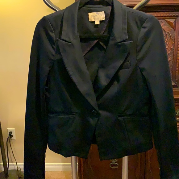 SALE EUC Elizabeth and James fitted jacket, Sz 8, black - Picture 1 of 14